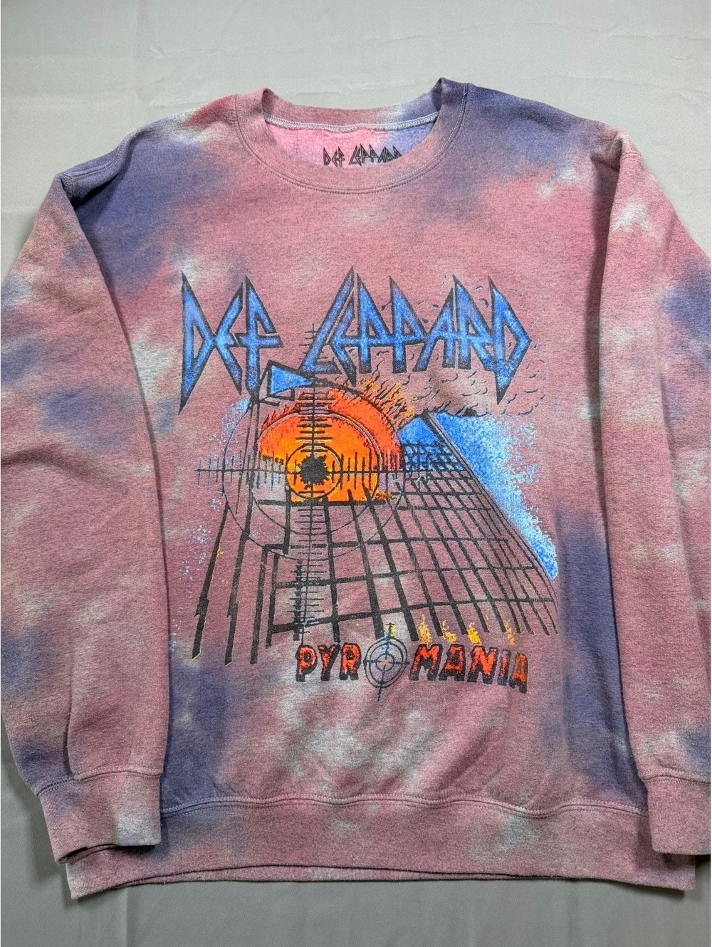 Def Leppard Pyromania tie-dye sweatshirt